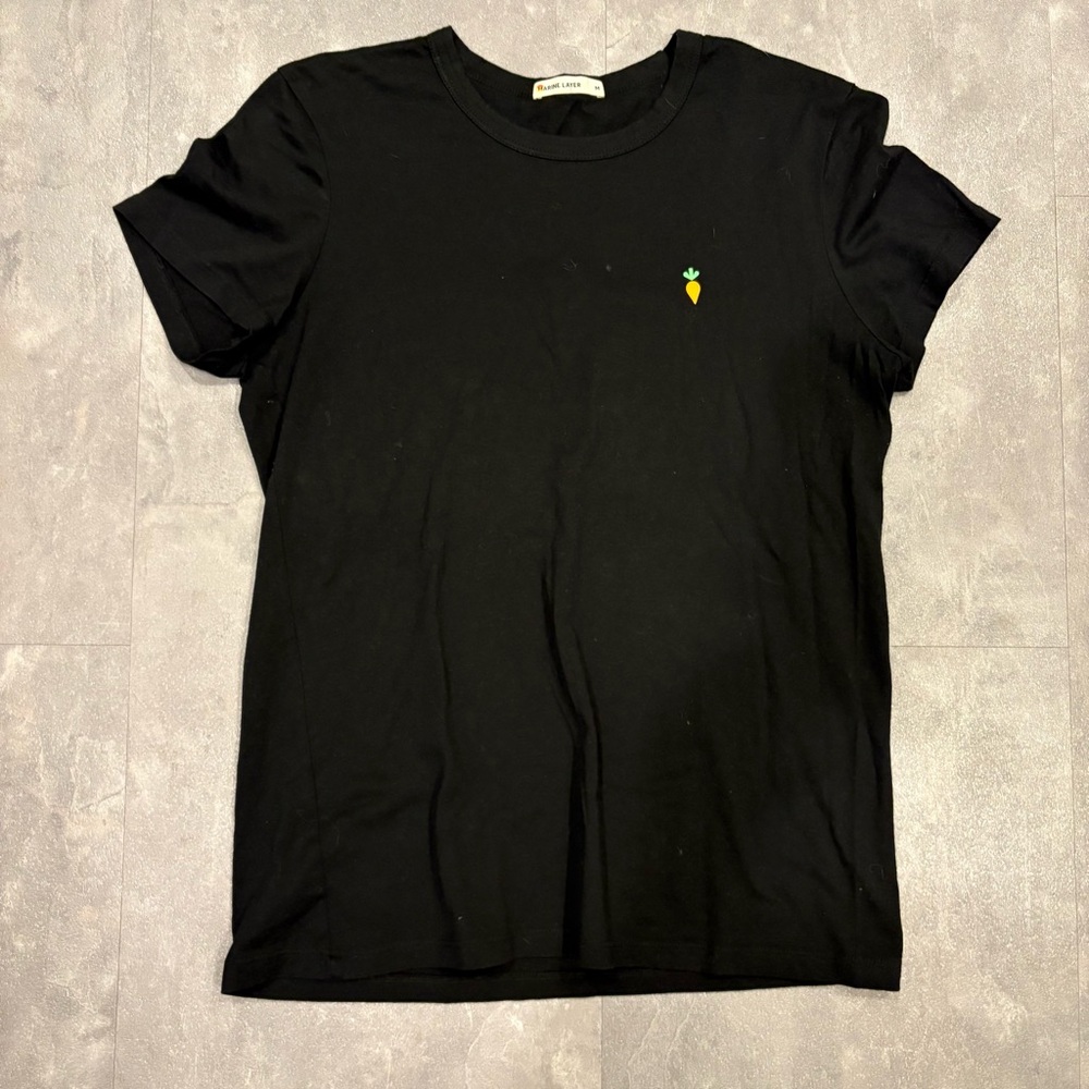 MARINE LAYER Carrot Black Tshirt Size Medium‎